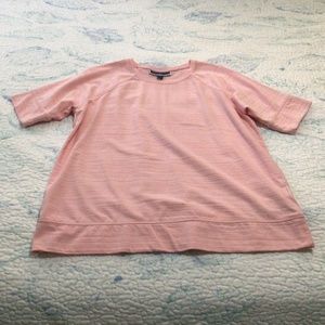 Karen Scot Sport women’s pink short sleeved top, slub textured knit